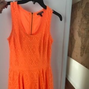 Express Neon Orange Summer Dress